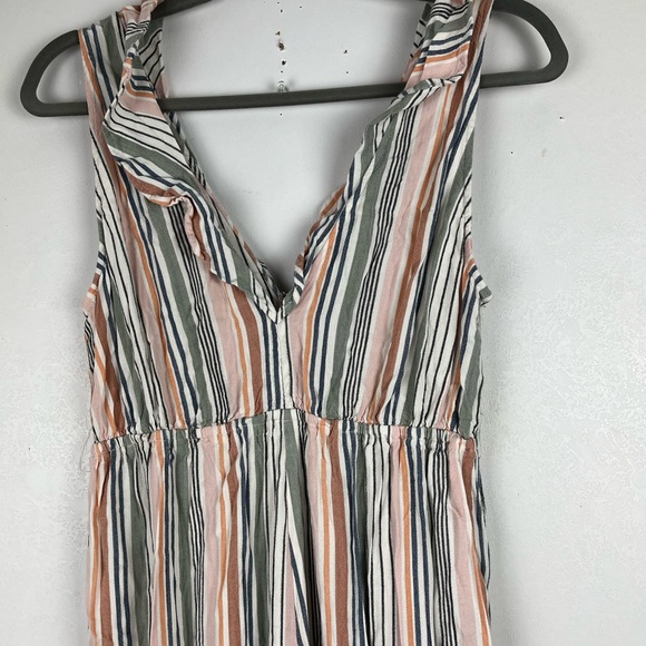 Saltwater Luxe Womens Striped Jumpsuit Sleeveless Wide Leg Pockets Size Medium - Picture 8 of 12